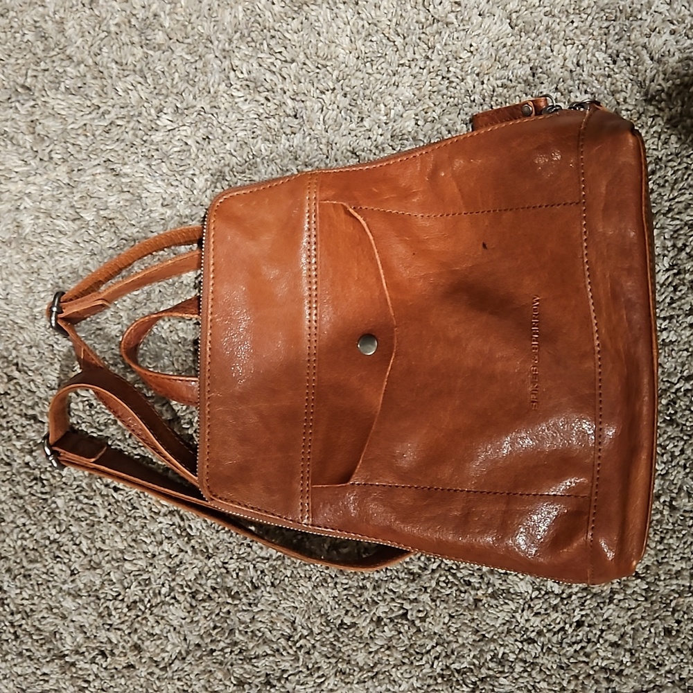 Spikes and Sparrow leather backpack purse